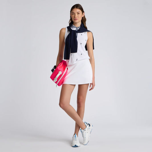 ICON EMBROIDERED 1/4 ZIP SLEEVELESS POLO - US 6560