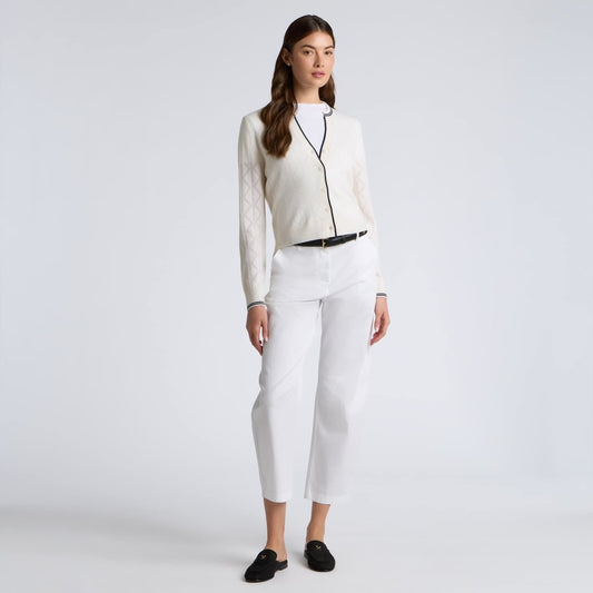 POINTELLE FINE WOOL CARDIGAN - US 8922