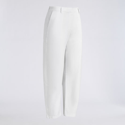 LTD RELEASE STRETCH COTTON GABARDINE BARREL LEG TROUSER - US 4002
