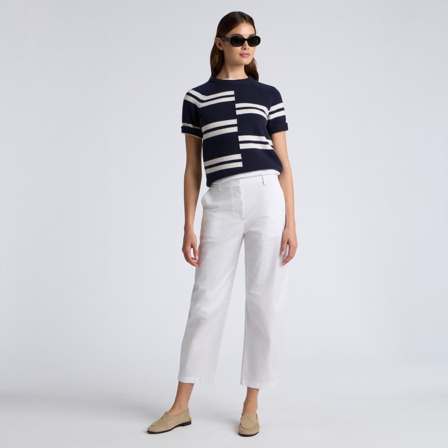 LTD RELEASE STRETCH COTTON GABARDINE BARREL LEG TROUSER - US 4002