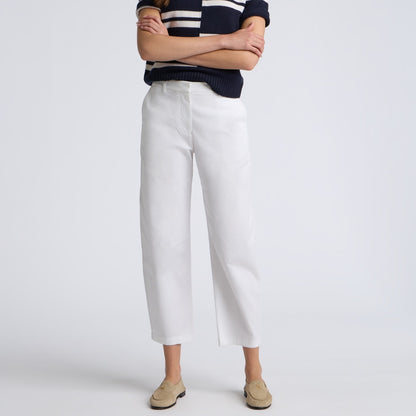 LTD RELEASE STRETCH COTTON GABARDINE BARREL LEG TROUSER - US 4002