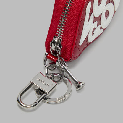 LOVE G CROC-EMBOSSED LEATHER COIN PURSE KEYCHAIN - US 7275