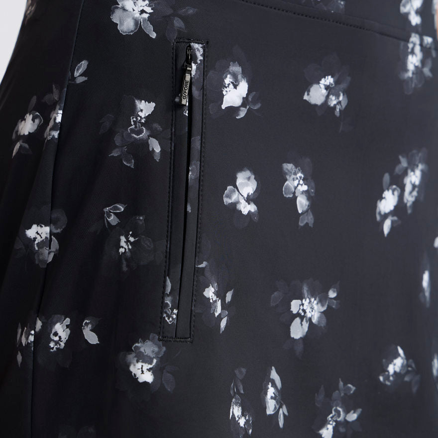 MOODY FLORAL SILKY TECH NYLON SKORT - US 9640