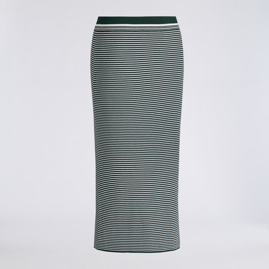 STRIPE RIB MIDI SKIRT - US 5777