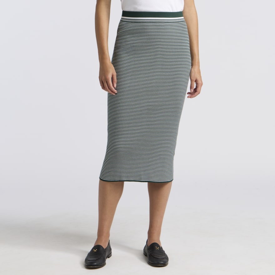 STRIPE RIB MIDI SKIRT - US 5777