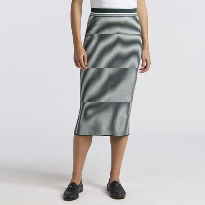 STRIPE RIB MIDI SKIRT - US 5777