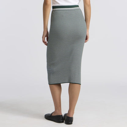 STRIPE RIB MIDI SKIRT - US 5777