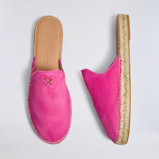 WOMEN'S METAL TEES PONY HAIR ESPADRILLE - US 3253
