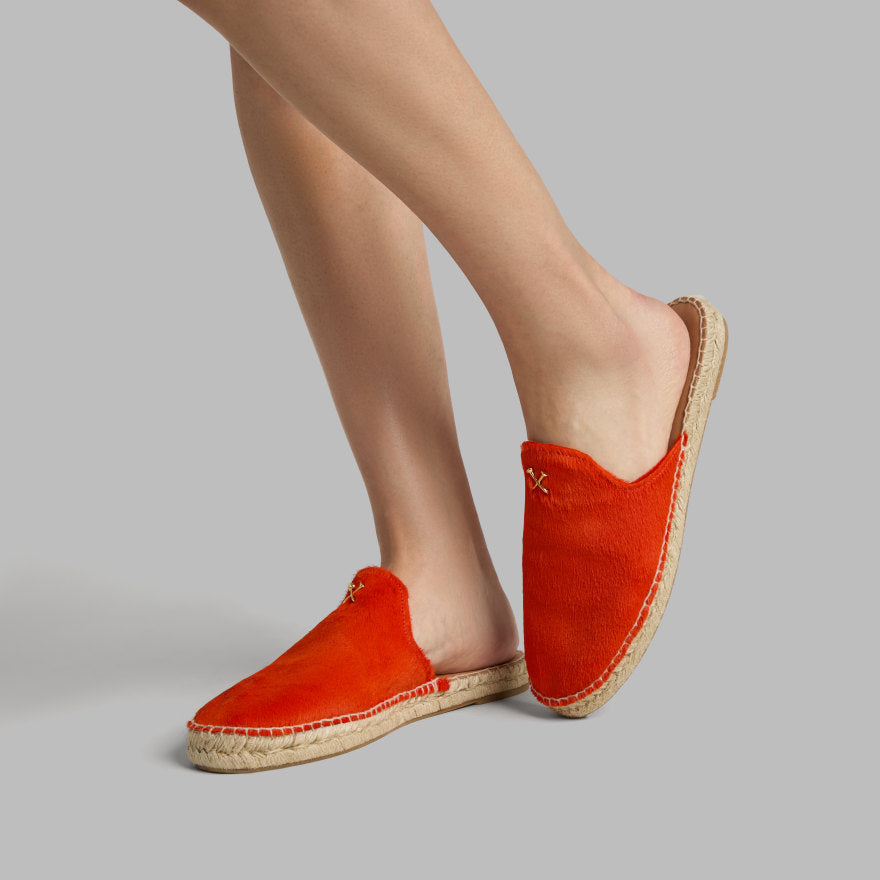 WOMEN'S METAL TEES PONY HAIR ESPADRILLE - US 9304