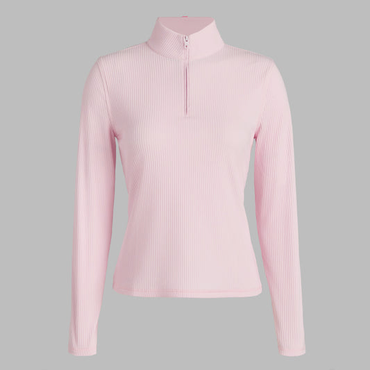 FITTED RIB 1/4 ZIP PULLOVER - US 7578