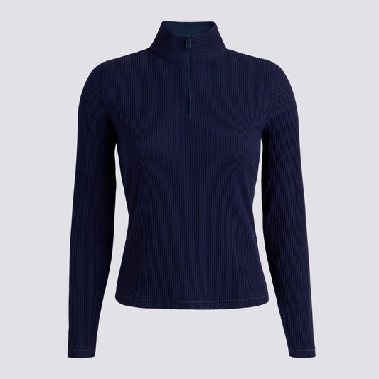 FITTED RIB 1/4 ZIP PULLOVER - US 7852