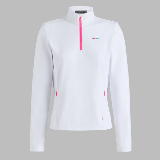 I HATE GOLF BRUSHED BACK STRETCH 1/4 ZIP PULLOVER - US 1281