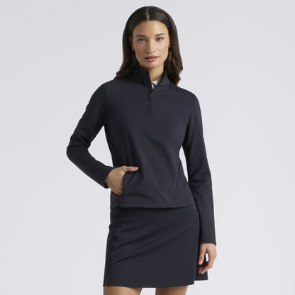 BRUSHED BACK STRETCH 1/4 ZIP PULLOVER - US 2255