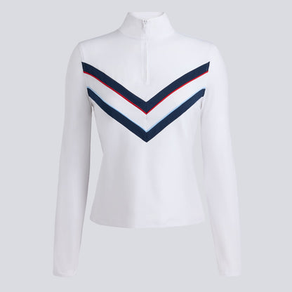 CHEVRON TECH JERSEY 1/4 ZIP PULLOVER - US 0824