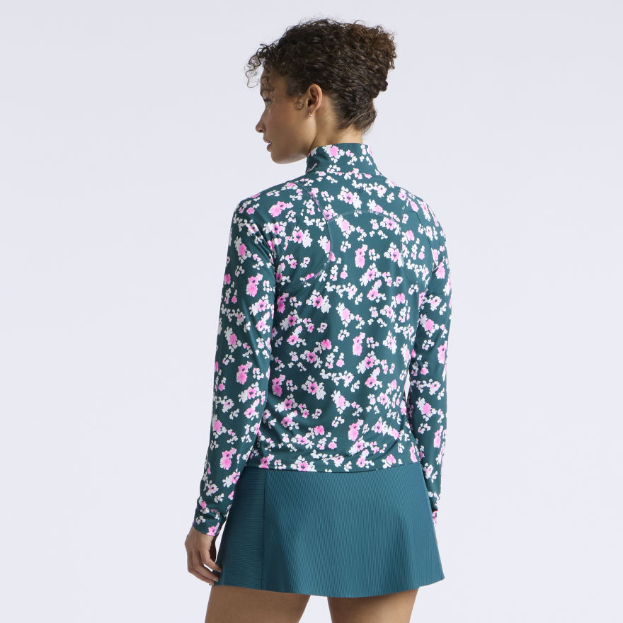 BLOSSOM SILKY TECH NYLON 1/4 ZIP PULLOVER - US 2461