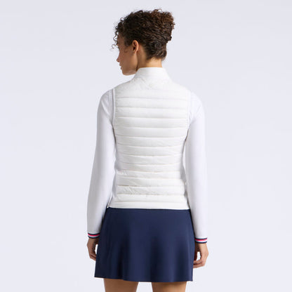 V-DOWN QUILTED STRETCH TECH INTERLOCK VEST - US 7842