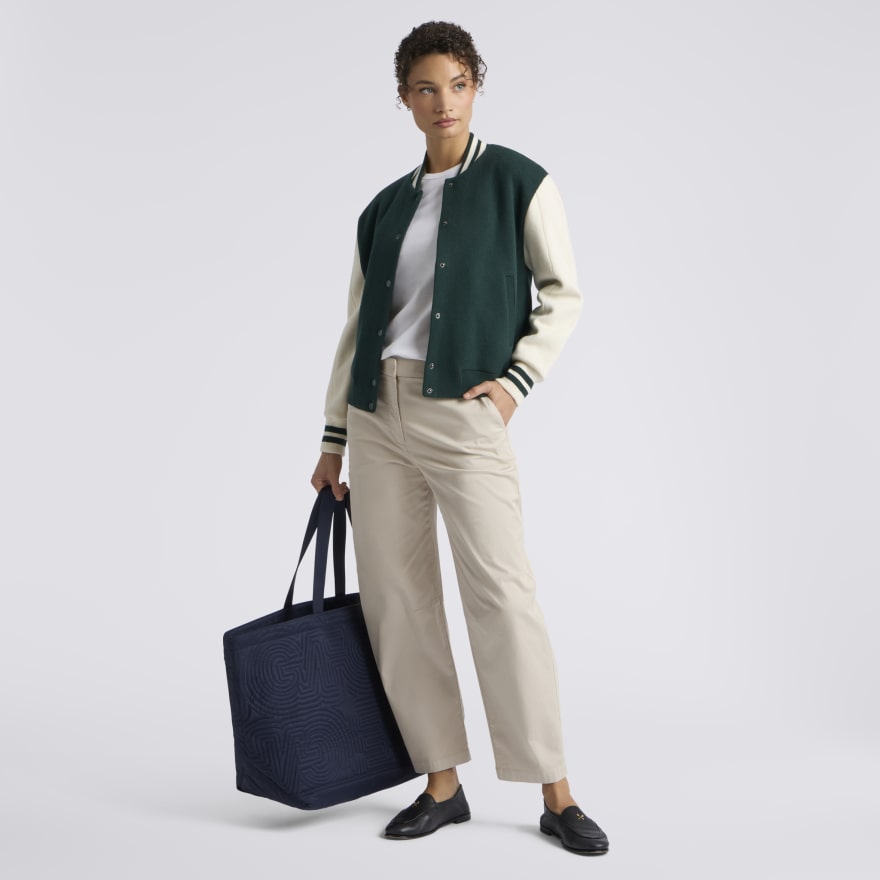 LTD RELEASE OVERSIZED WOOL CASHMERE VARSITY JACKET - US 7250