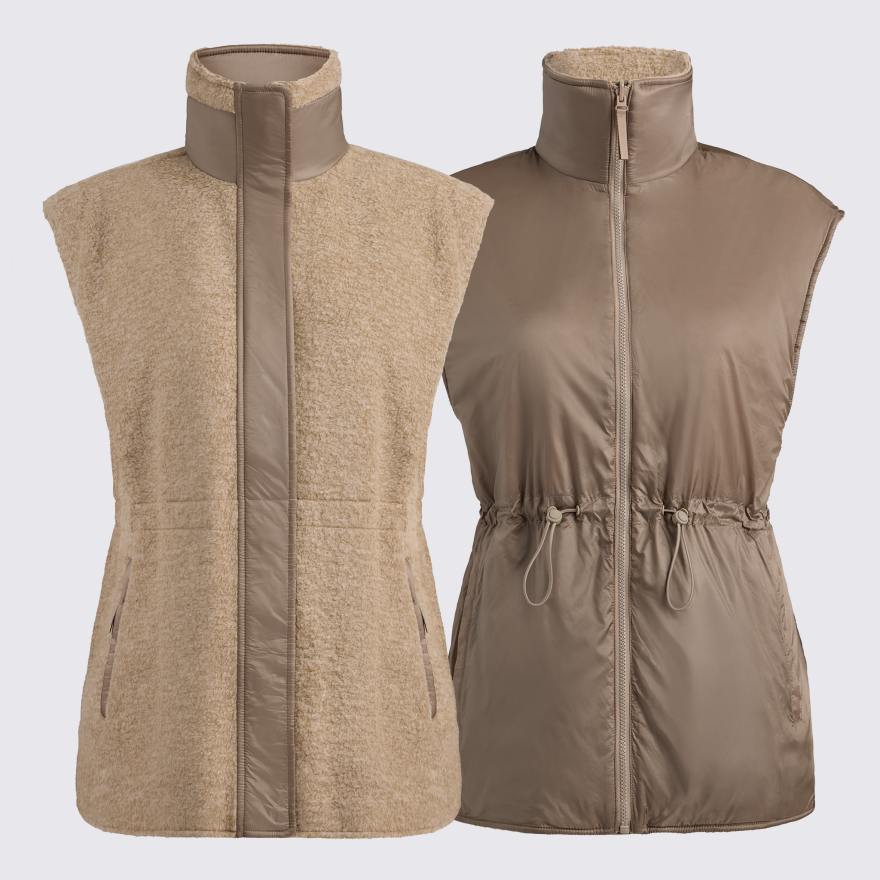 REVERSIBLE FLEECE & NYLON HYBRID VEST - US 2768