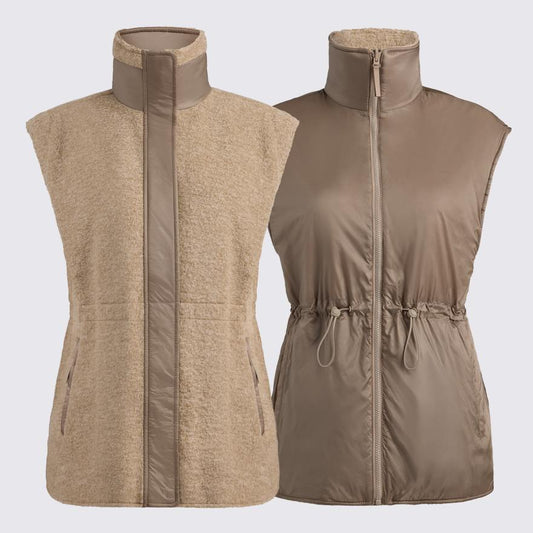REVERSIBLE FLEECE & NYLON HYBRID VEST - US 2768