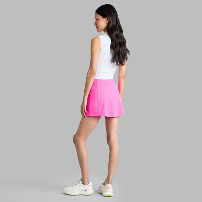 OFFSET STRIPE TECH PIQUÉ SLEEVELESS POLO - US 3856