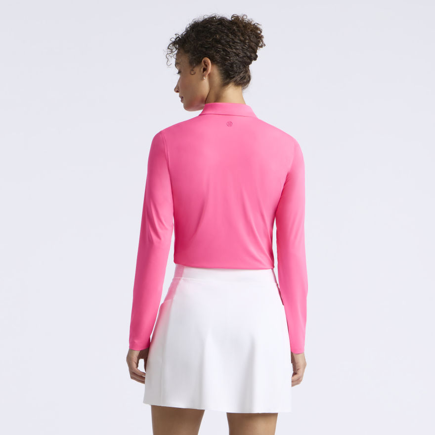 SILKY TECH NYLON LONG SLEEVE ZIP POLO - US 4226