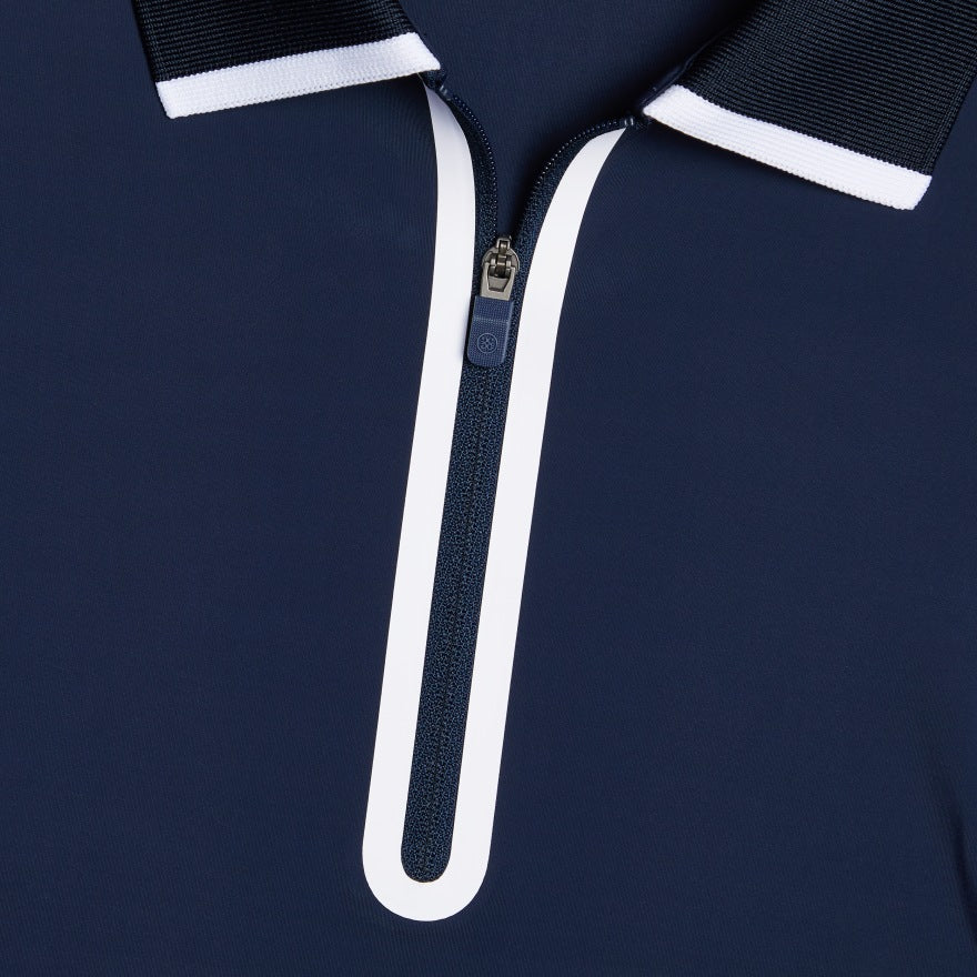 SILKY TECH NYLON LONG SLEEVE ZIP POLO - US 1021