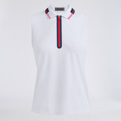 CONTRAST TECH PIQUÉ SLEEVELESS POLO - US 5272