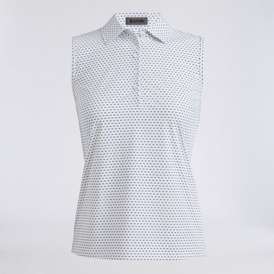 GEO 2 SILKY TECH NYLON SLEEVELESS POLO - US 6793