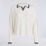 JOHNNY COLLAR FINE WOOL SWEATER POLO - US 6827