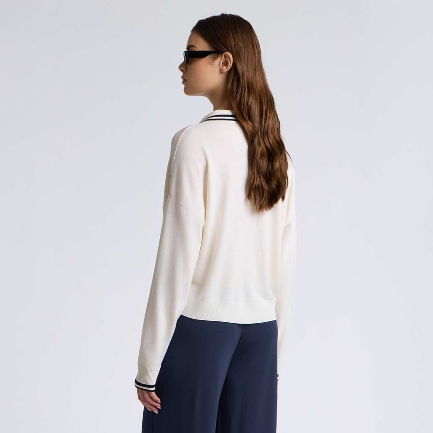 JOHNNY COLLAR FINE WOOL SWEATER POLO - US 6827