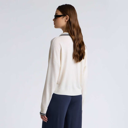 JOHNNY COLLAR FINE WOOL SWEATER POLO - US 6827