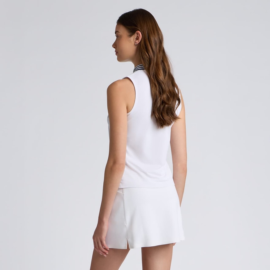 ICON EMBROIDERED 1/4 ZIP SLEEVELESS POLO - US 6560