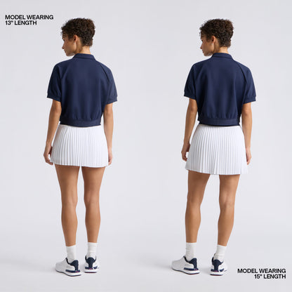 CROPPED STRETCH SCUBA 1/2 ZIP POLO - US 6796