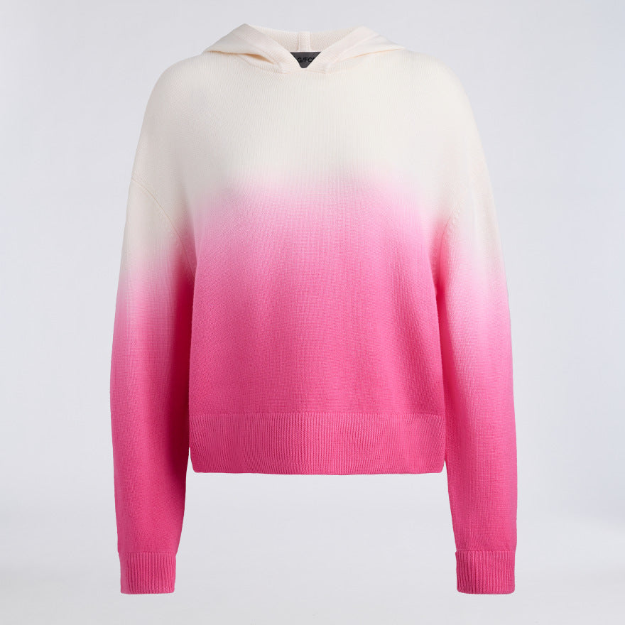 DIP DYED MERINO WOOL HOODIE - US 9745
