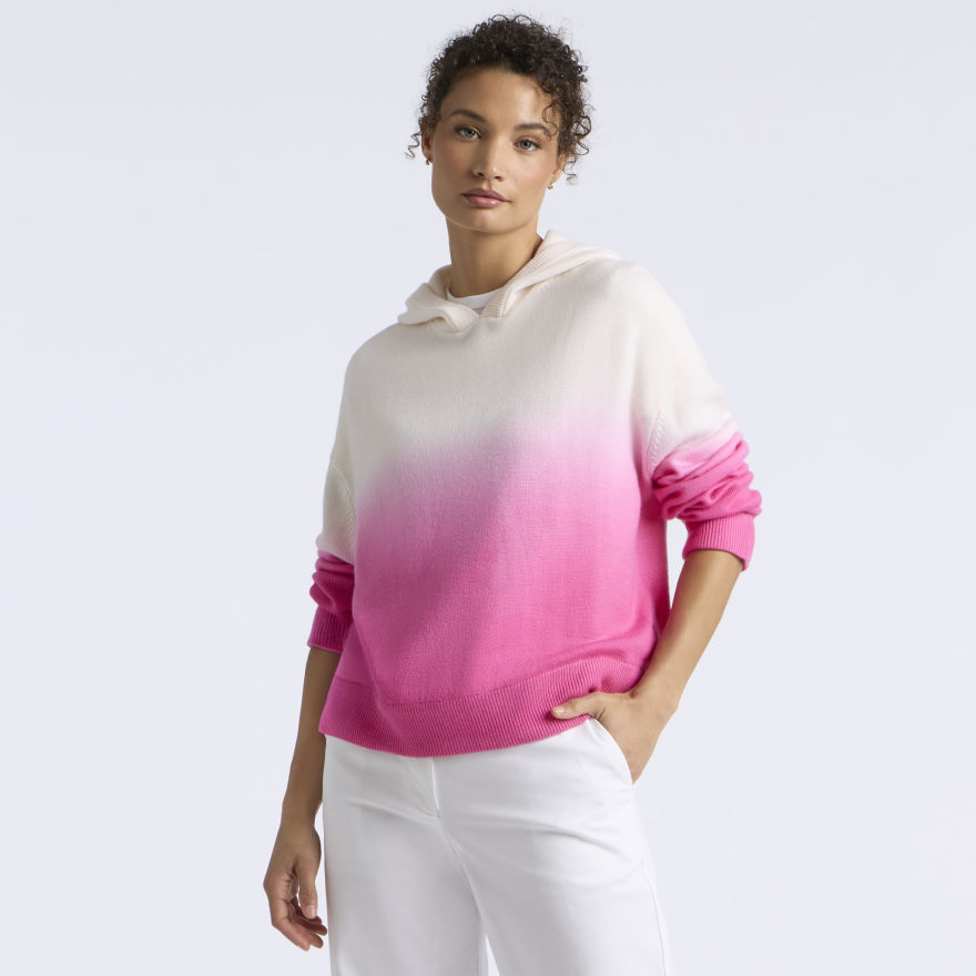 DIP DYED MERINO WOOL HOODIE - US 9745