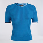 CABLE KNIT SHORT SLEEVE CREWNECK SWEATER - US 2498