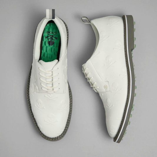 MEN'S GALLIVANTER EMBOSSED SKULL & TEES LEATHER GOLF SHOE - US 6313