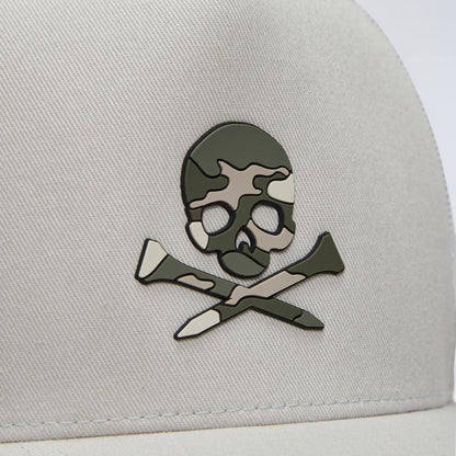 CAMO SKULL & TEES TALL TRUCKER HAT - US 3295