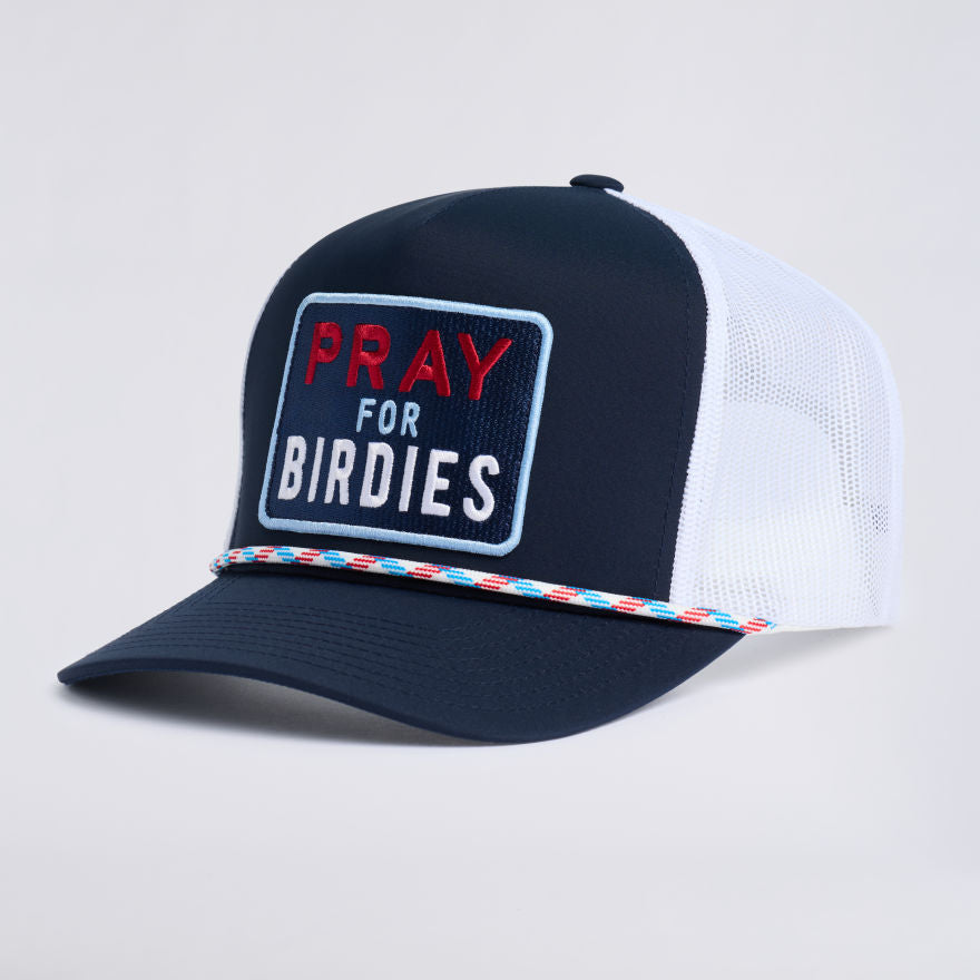 PRAY FOR BIRDIES RETRO MID TRUCKER HAT - US 8907
