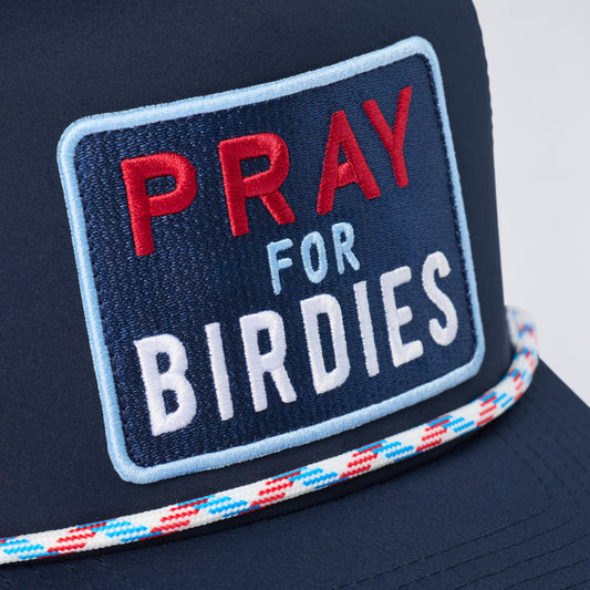 PRAY FOR BIRDIES RETRO MID TRUCKER HAT - US 8907