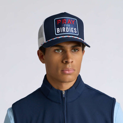 PRAY FOR BIRDIES RETRO MID TRUCKER HAT - US 8907