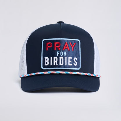 PRAY FOR BIRDIES RETRO MID TRUCKER HAT - US 8907
