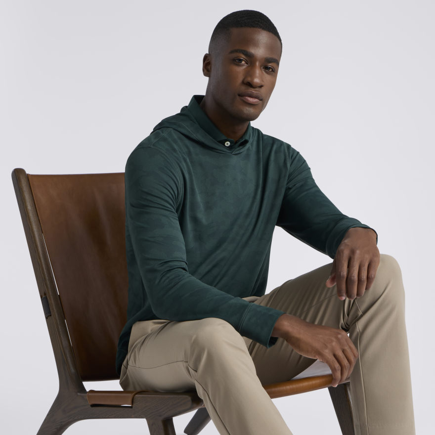CAMO JACQUARD JERSEY HOODIE - US 0154