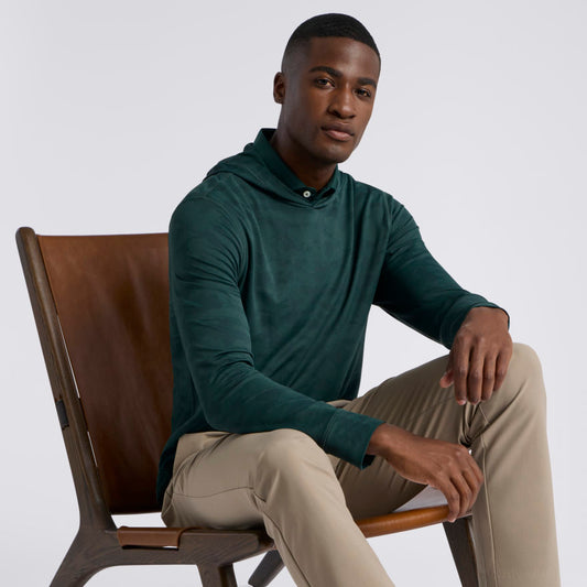 CAMO JACQUARD JERSEY HOODIE - US 0154