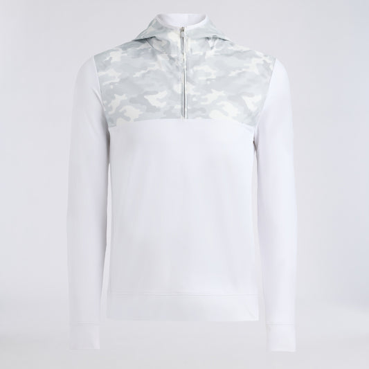 CAMO BRUSHED BACK TECH TERRY 1/4 ZIP HOODIE - US 6967