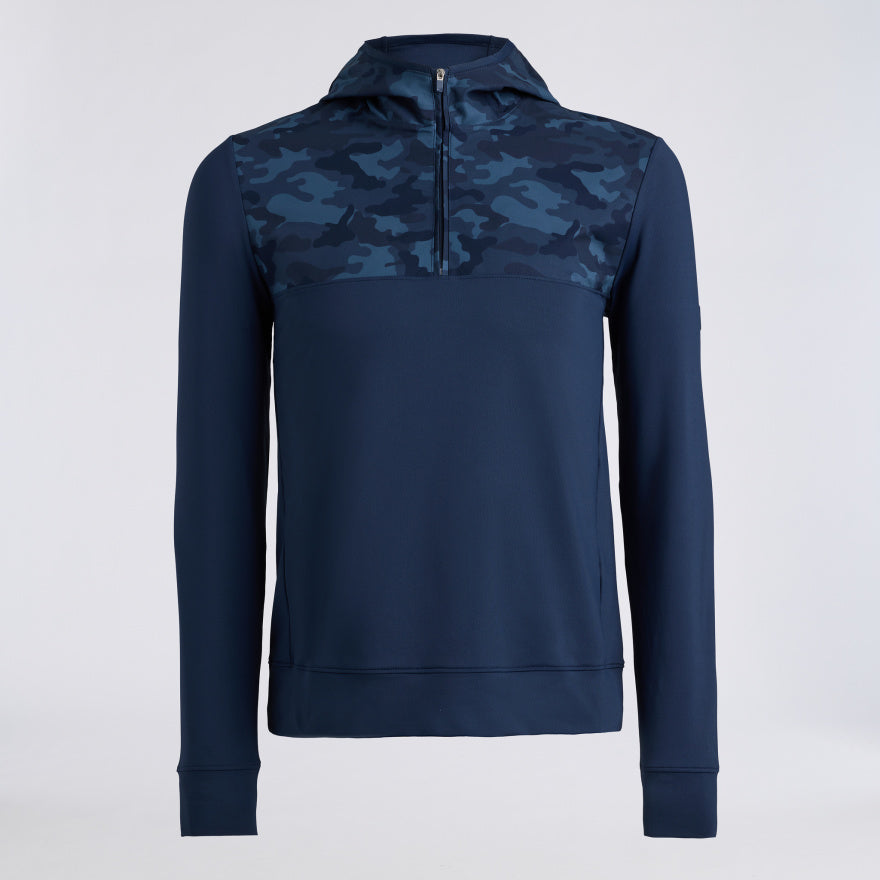 CAMO BRUSHED BACK TECH TERRY 1/4 ZIP HOODIE - US 4013