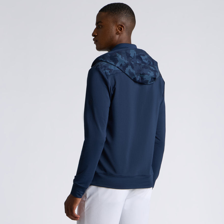 CAMO BRUSHED BACK TECH TERRY 1/4 ZIP HOODIE - US 4013