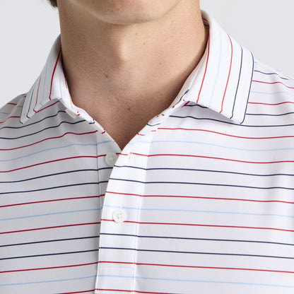 MULTI STRIPE TECH JERSEY POLO - US 8138