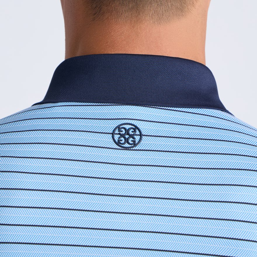 HERRINGBONE STRIPE TECH JERSEY POLO - US 0406
