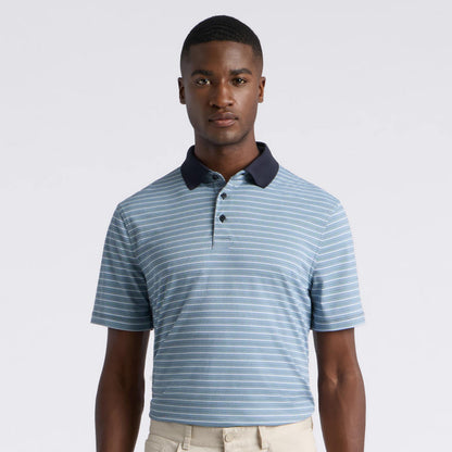 HERRINGBONE STRIPE TECH JERSEY POLO - US 7073